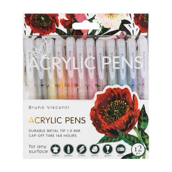 Bruno Visconti Acrylic Pens 12 colors - Bloom
