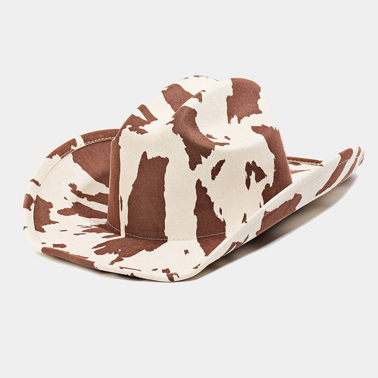 The Looks by Fame Accessories - Cow Print Cowboy Hat