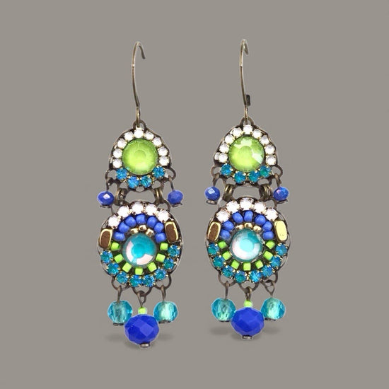 Melizi Jewelry Thalassa crystal earrings Handmade in Spain
