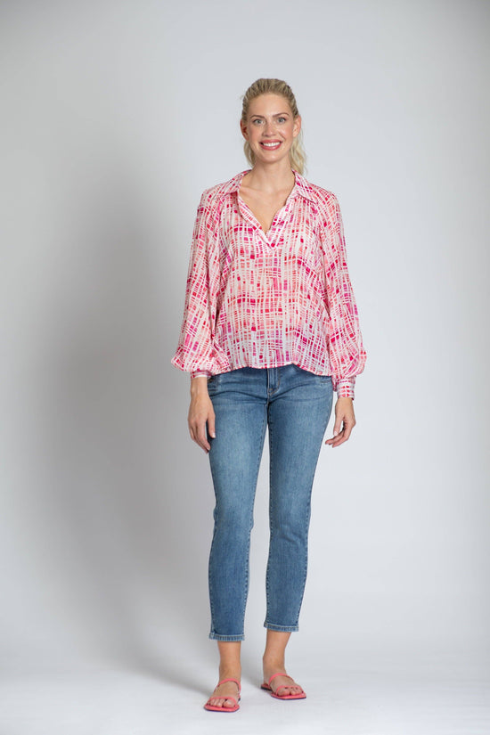 APNY Half-Placket Pullover Blouse