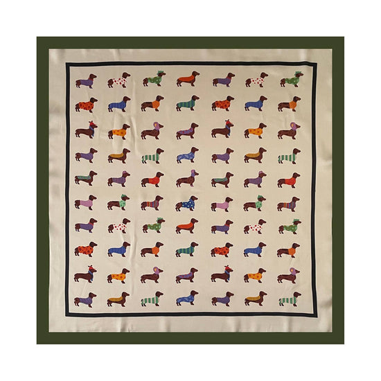 MKS America - Versatile Dachshund Print Bandana Scarf Wild Rags