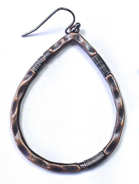 Lost and Found Copper Ox Tear w/Hematite Wrapping