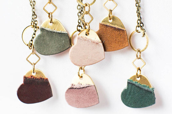Permanent Baggage 18" Heart Leather Necklace