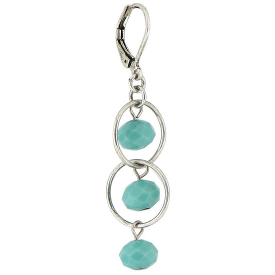 Baked Beads Faceted Dangle Bead Hoops