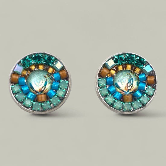 Melizi Jewelry Handmade crystal earrings Aurora Borealis Handmade in Spain