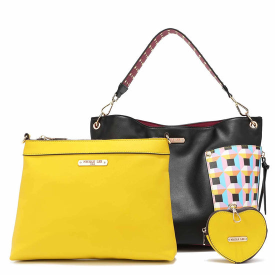 Nicole Lee QUIHN 3 PIECE HANDBAG SET