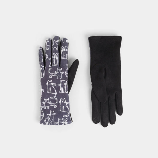 Coco & Carmen Cat Doodle Touchscreen Gloves
