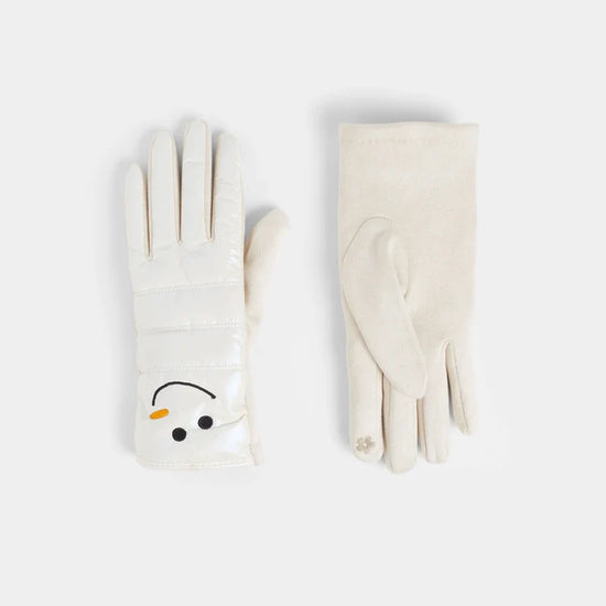 Coco & Carmen Snowman Puffer Touchscreen Gloves