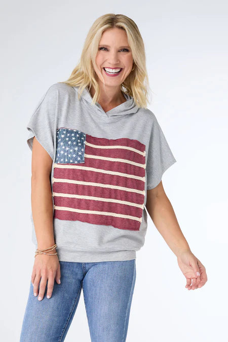 Coco and Carmen Vintage America Hooded Top