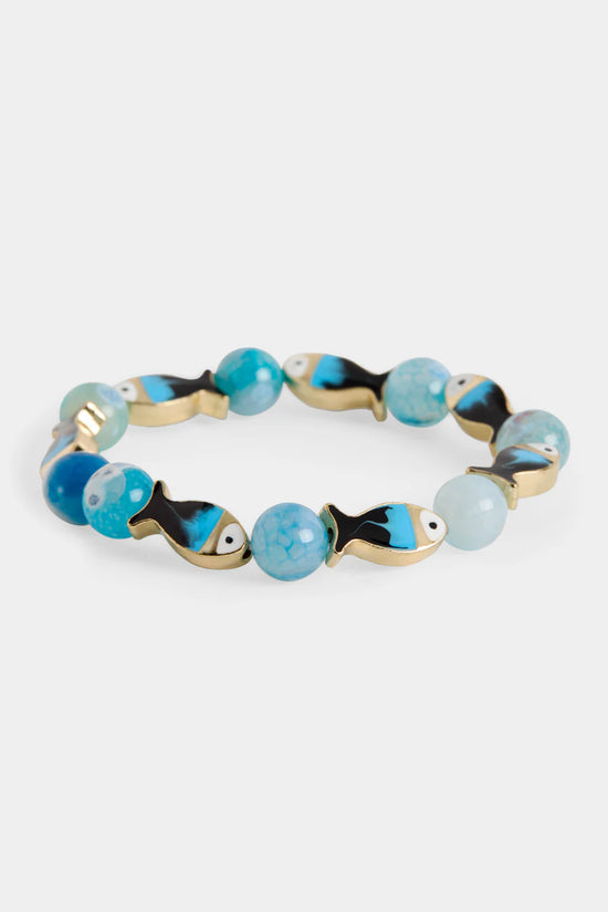 Coco & Carmen Enamel Fish Stretch Bracelet