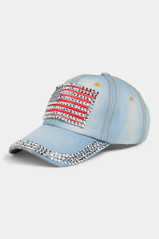 Coco and Carmen Bedazzled Flag Hat