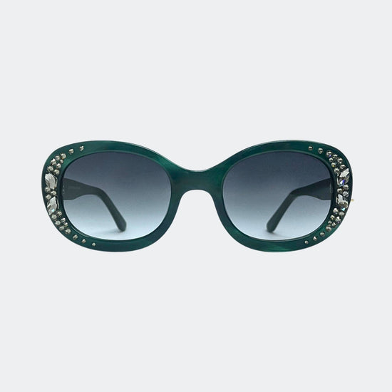 Jimmy Crystal New York - EUCALYPTUS - OVAL SUNGLASSES