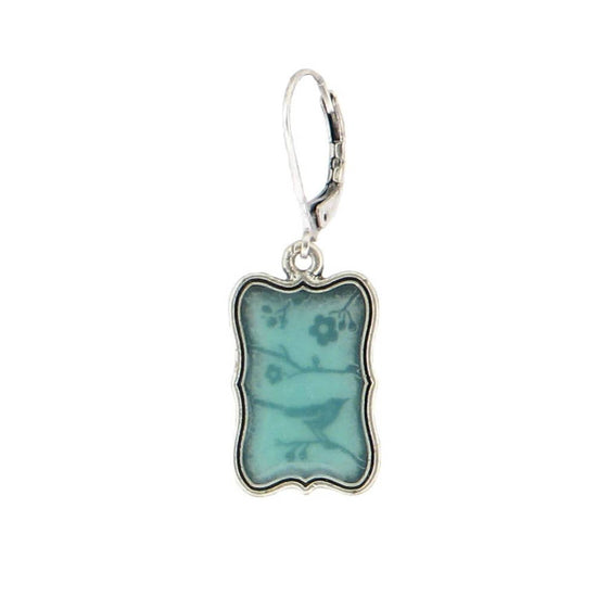 Baked Beads Enamel Bird Earring