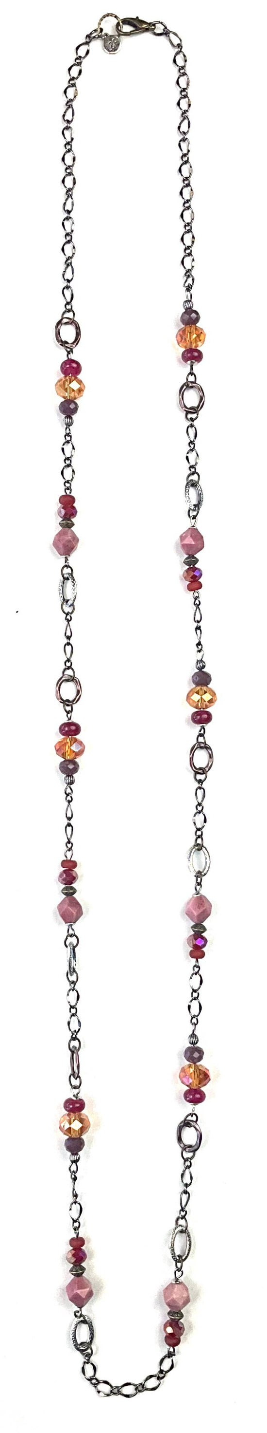 Lost and Found Long Simple Rosary Beaded Prayer Beads Necklace