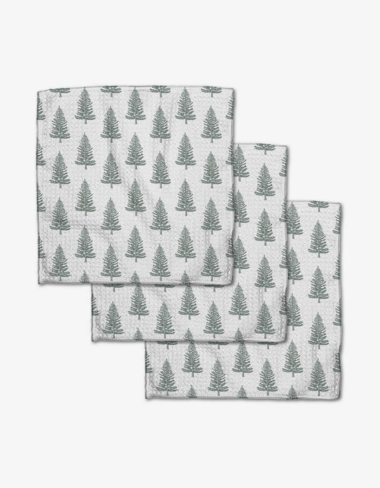 Geometry Frosted Trees Dishcloth Set