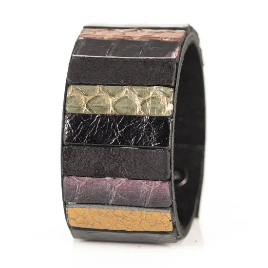 The Dark - Multi-Stripe Leather Cuff Bracelet Material Archive