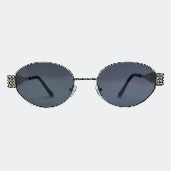 Jimmy Crystal New York - SARAH - ROUND SUNGLASSES Black