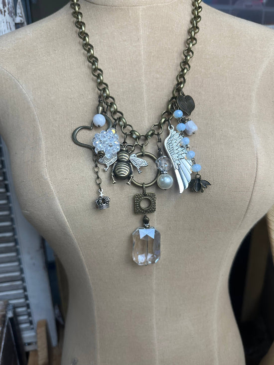 Scooples Jewelry Gypsy Junk Original - Queen Bee Necklace