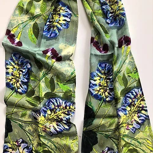 Nina J Wisteria Chi Silk Scarf