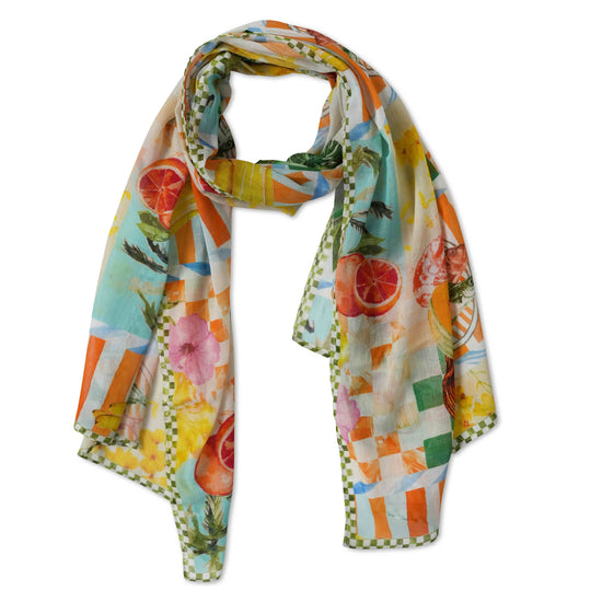 Namaskar Australia Fruit Print Cotton Voile Designer Scarf