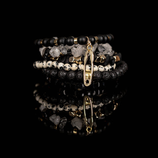 The Dark - The Malachite Swan Bracelet Stack