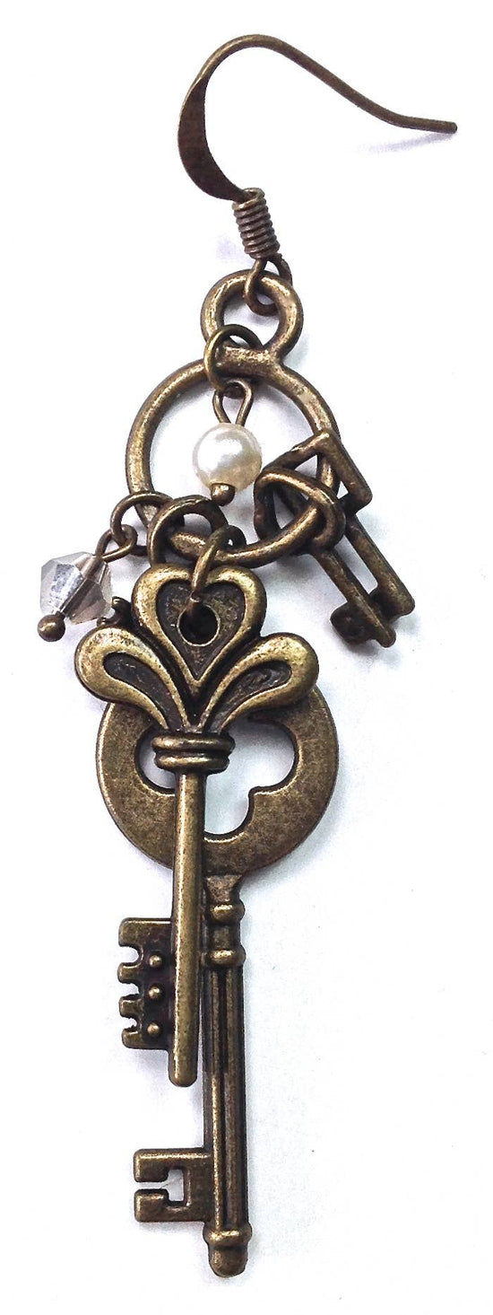 Lost and Found Small Key Cluster Earrings