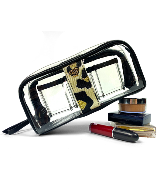 PurseN - Bombshell Makeup Case -  Gold Leopard