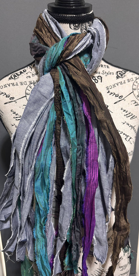 The Curated Raven Fringe Scarf MACARON