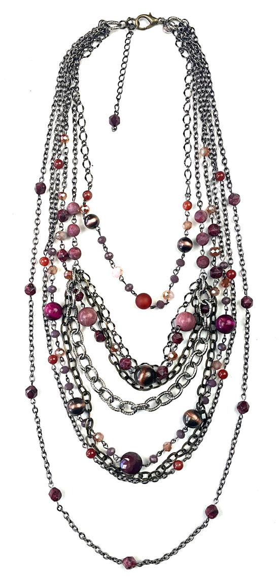 Lost and Found Multi STD. Beaded & Rosaried w/Chains