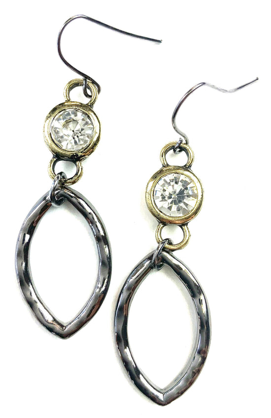 Lost and Found Crystal & Oval Drop