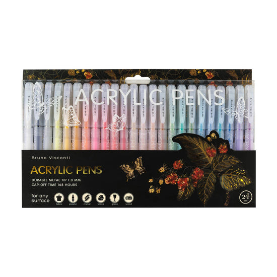 Bruno Visconti Acrylic Pens 24 colors - Lush
