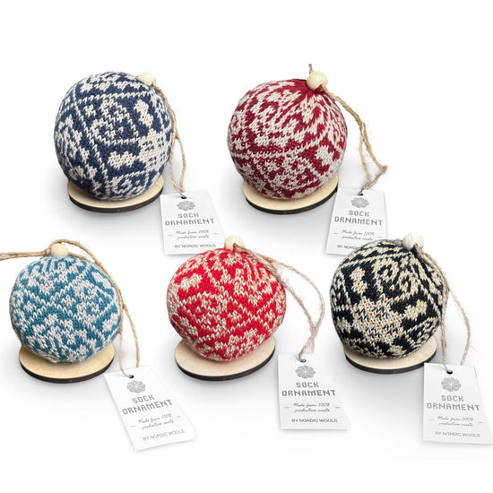 Nordic Woods Yarn Ball Ornaments - Recycled Sustainable Christmas Made in Ukraine
