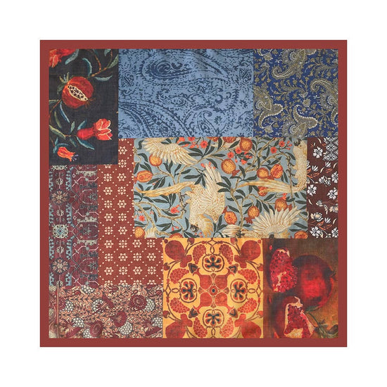 MKS America - Western Paisley Pomegranate print Bandana square scarf