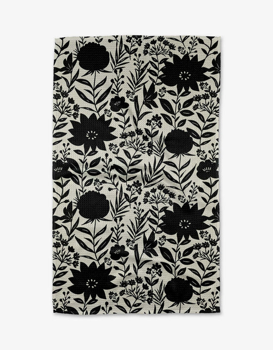 Geometry Shadow Flower Tea Towel