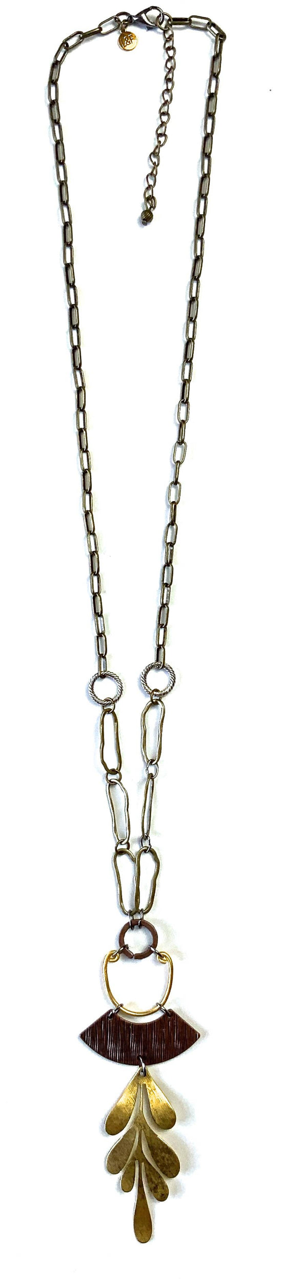 Lost and Found Mixed Chain Pendant Drop Necklace