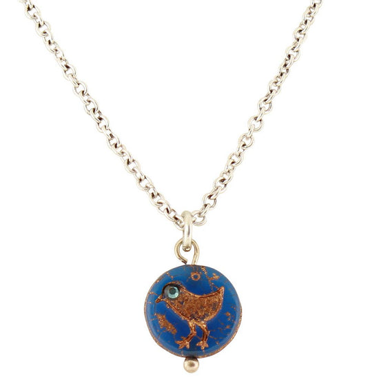 Baked Beads Bird Bead Necklace
