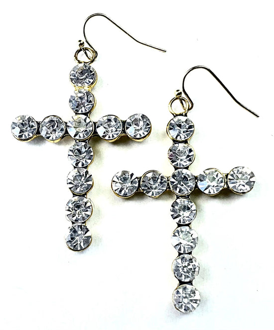 Lost and Found Trading GOLD RHINESTONE CROSS