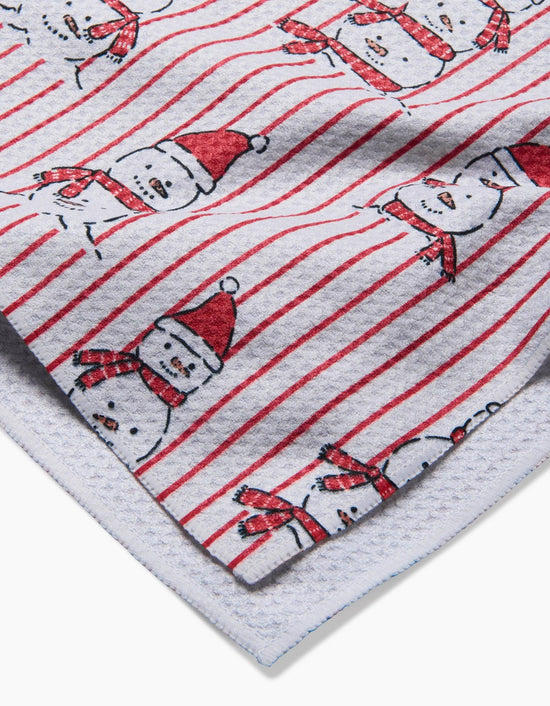 Geometry Silly Snowman Tea Towel