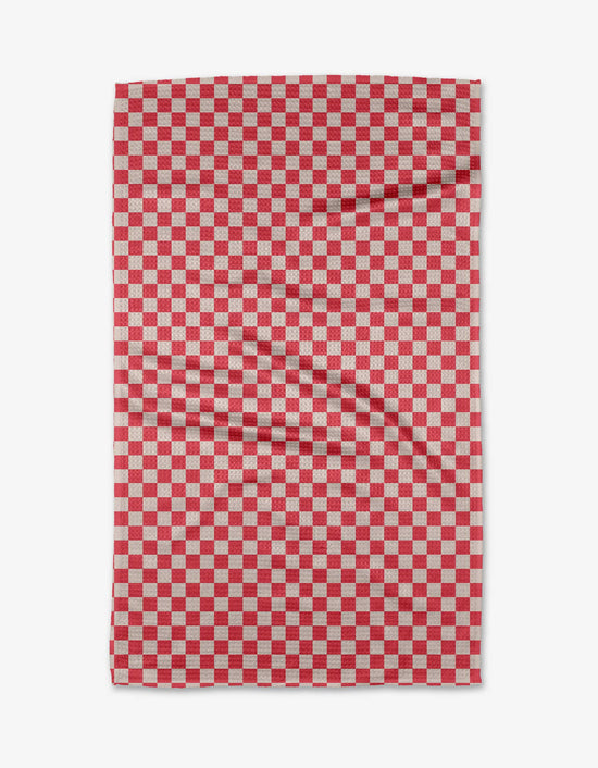 Geometry Holiday Checkers Tea Towel