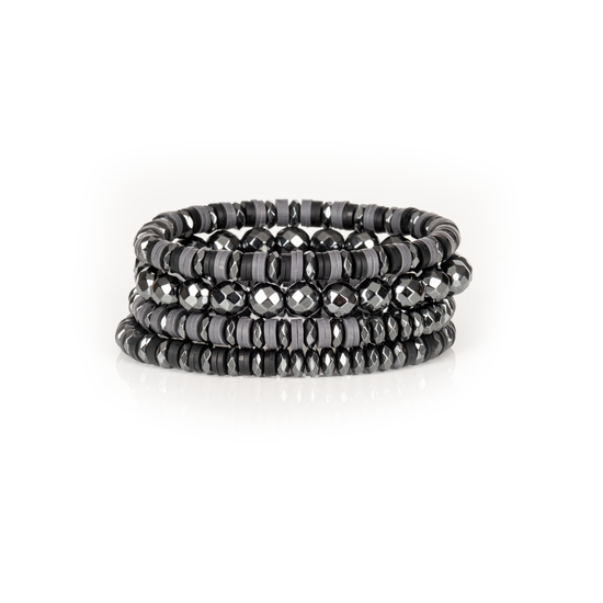 The Dark - Dark Chrome Chain Stack Bracelet Set