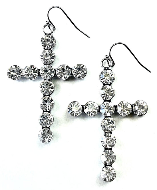 Lost and Found Trading SILVER RHINESTONE CROSS