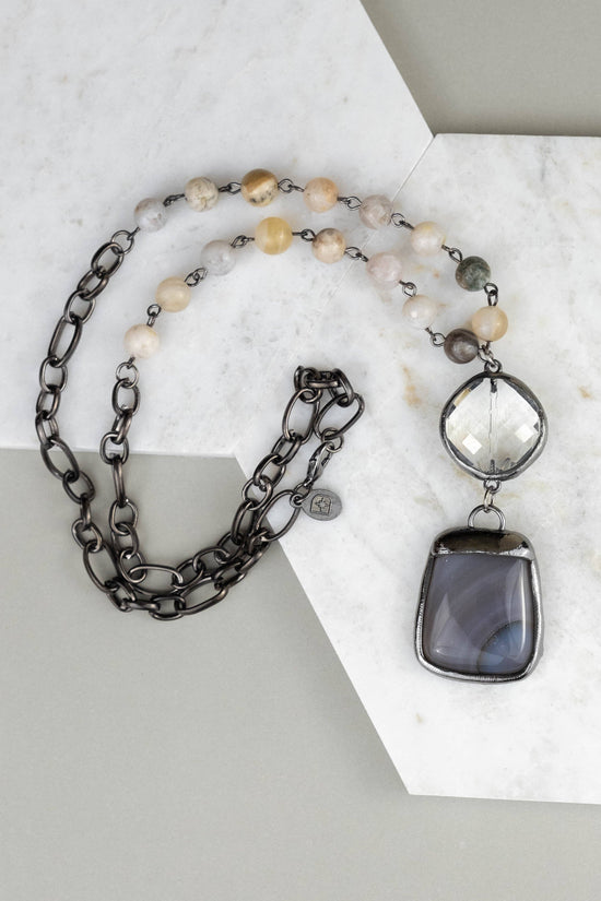Dylan Designs - Sophie Necklace in Bamboo Agate