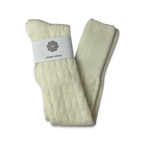 Nordic Woods Socks Over The Knee - Ivory - Women&