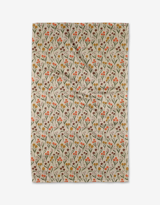 Geometry Fall Blossom Tea Towel