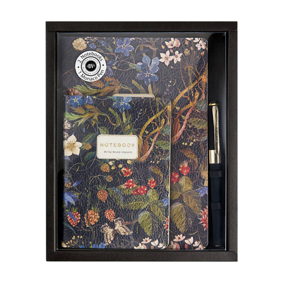 Bruno Visconti 3 Piece Set -Forest Flowers - 2 Notebooks + Monaco Pen