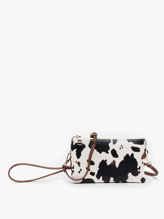 Jen & Co. Riley Cow 3 Compartment Crossbody/Wristlet