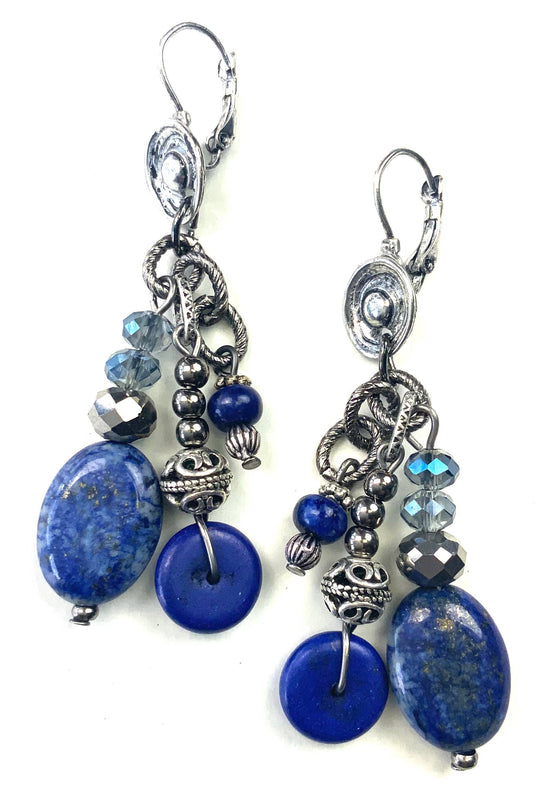 Lost and Found Target Latchback with Beaded Dangles Dangle Earrings