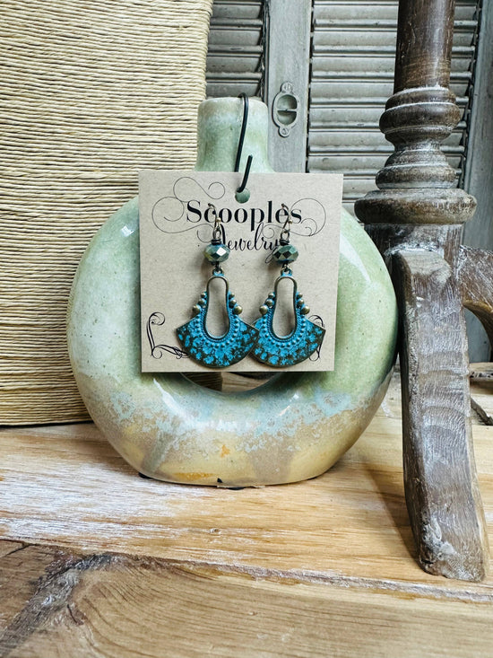 Scooples Jewelry Metallic Patina Earring 
