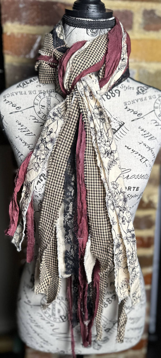 The Curated Raven Fringe Scarf - DARK ACADEMIA