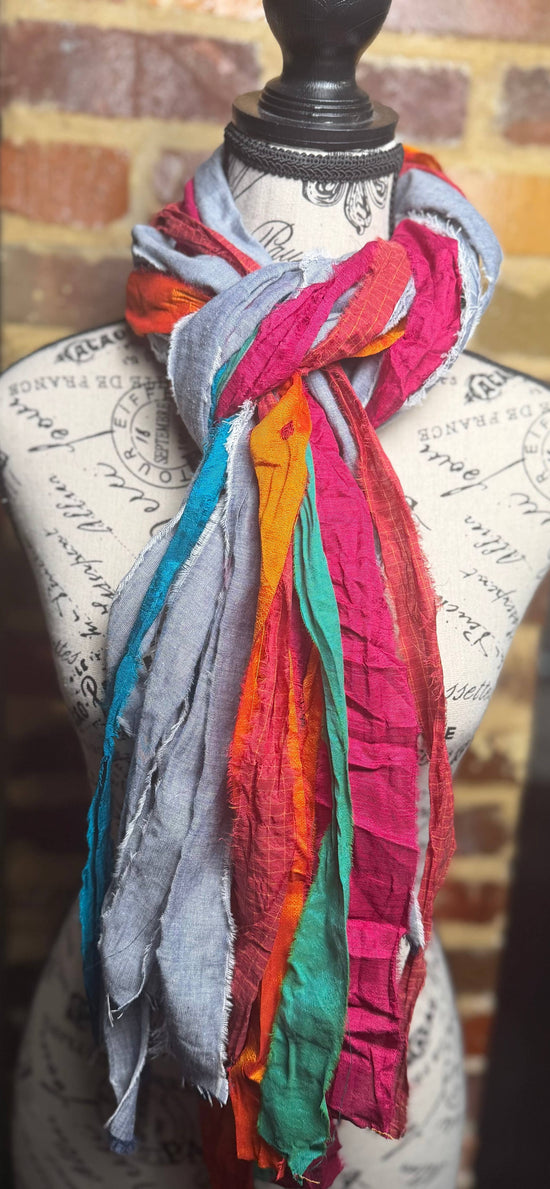 The Curated Raven Fringe Scarf ARTIST&